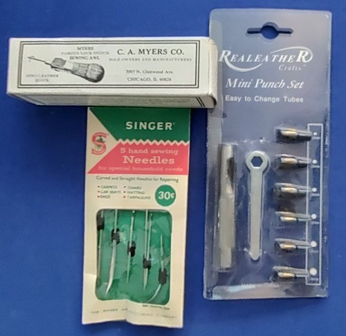 Vtg myers leather sewing - myers,