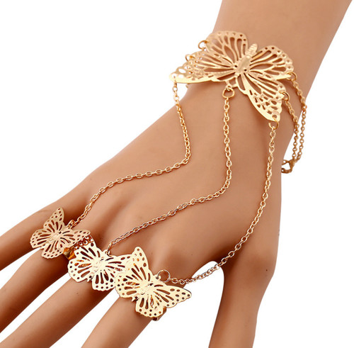Adjustable butterfly bracelet - adjustable,