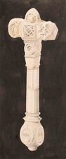 Scepter Cross Carved Ornament