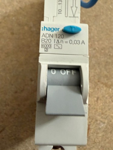 Hager b20 amp rcbo - hager,