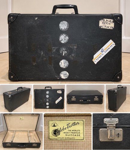 Vintage globe trotter suitcase - vintage,