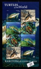 = RAROTONGA - MNH - SEA TURTLES - FISH - 2020