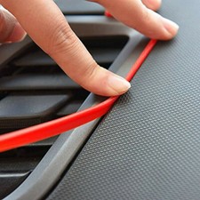 5M Red Car Styling Thread Interior Decal Trim Strips Sticker Decor Accessories