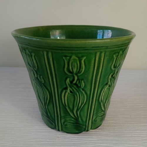Antique green majolica art - green,