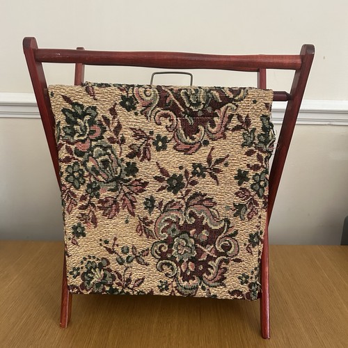 Tapestry knitting basket - tapestry,