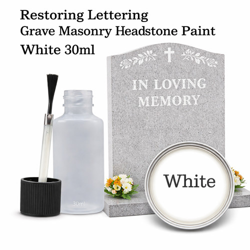 Restoring lettering grave - restoring,