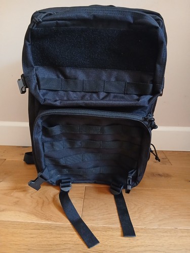 Black tactical backpack 45l - black,