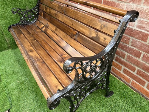 Rustic cast iron garden - cast, bench