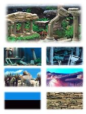 Aquarium Fish Tank Vivarium Background Picture Poster 19" tall/drop/height ref05