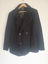 Next Pea Coat Mens Large Black