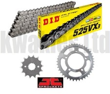 Fits: Kawasaki Z1000 A1H-A6F 2003-2006 DID Black X-Ring VX3 Chain JT Sprockets