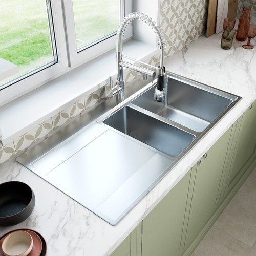 Stainless steel kitchen sink - stainless,