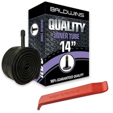 Baldwins 14 x 2.125 Bike Cycle Inner Tube Schrader Car Valve +BALDYS TYRE LEVER