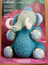 Alan Dart Wally Mammoth KNITTING PATTERN Prehistoric toy 36cm tall Sirdar 4330