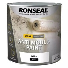 Ronseal 6 Year Anti-Mould Paint White Matt Size "750ml"