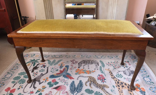 Antique queen anne ottoman - anne,