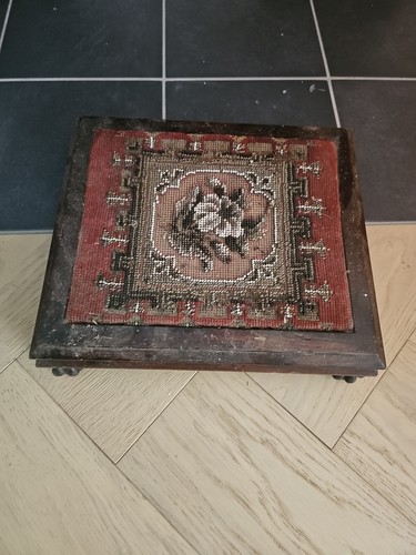 Small antique footstool - small,
