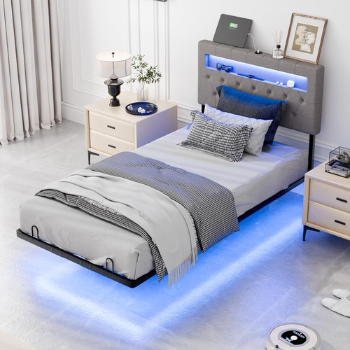Floating single bed frame - floating,