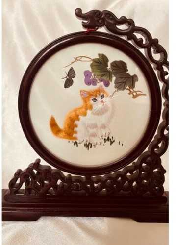 Decorative silk embroidered