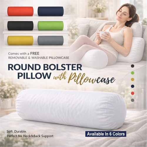 Round shape bolster pillow - round,