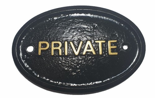 Private house door - door, plaque