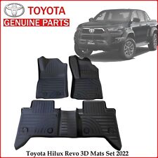 FOR TOYOTA HILUX DOUBLE CAB AUTOMATIC 2022 ON MUD BLOCK FLOOR 3D MATS FULL SET