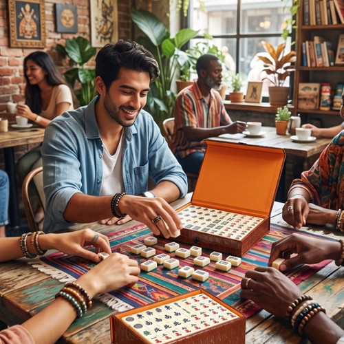Small chinese mahjong set for - set,