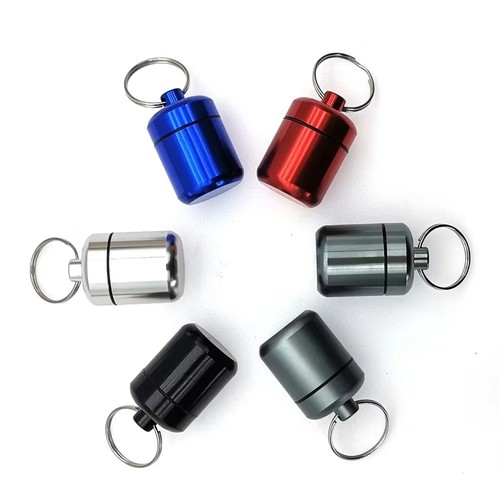 Keychain pill holder - pill, organizer