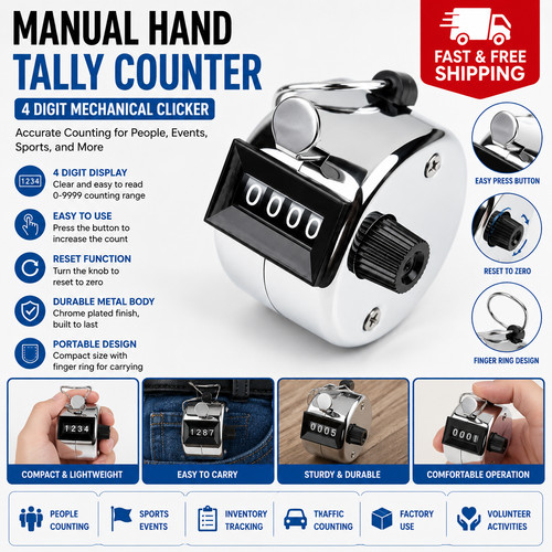 Mechanical hand tally - hand, counter