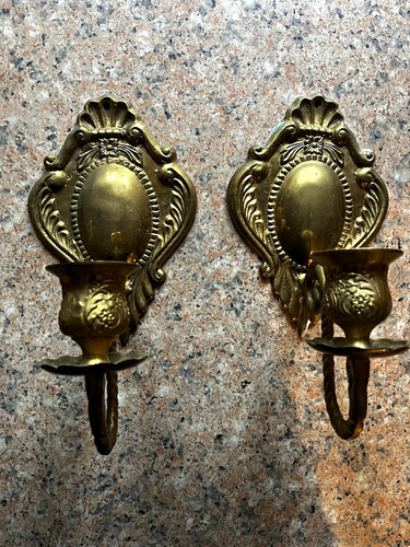 Pair brass victorian - pair,