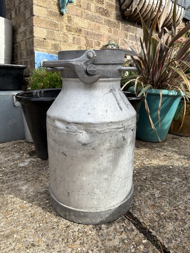 Vintage 25ltr aluminium milk - aluminium,