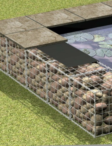 Galvanised landscaping cube - galvanised,