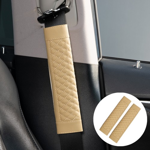 Beige leather car seat - beige,
