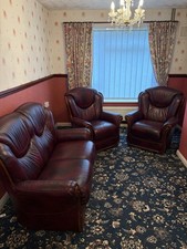 Leather Sofa Set 2-Seater and