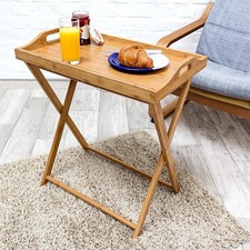 Bamboo Food Serving Tray Table