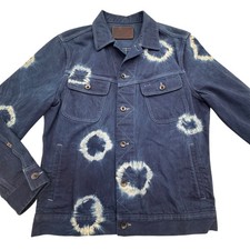 Taylor Stitch The Long Haul Trucker Jacket Mens 38 Blue Botanical Dye Jean Rare