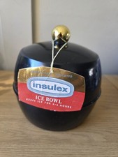 Vintage black ice bucket - black,