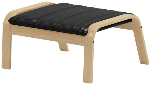 The leather poang footstool - leather,