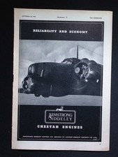 Original 1940 Advert – Armstrong Siddeley Cheetah Aircraft Engines