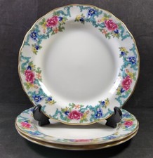 Royal Doulton Booths Floradora Gold Rim 8.5" Salad Plate