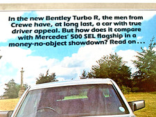 BENTLEY TURBO R vs MERCEDES