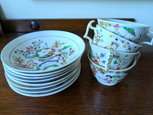 Georgian 1820s tea set - set, pieces