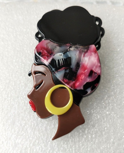 Brooch chunky resin calypso - brooch,