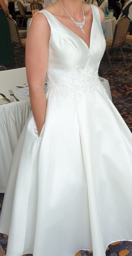 Ivory tea length wedding dress - ivory,