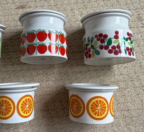 Arabia finland pomona jam jars - arabia,