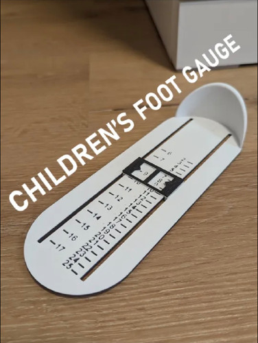 Children foot size gauge - foot, —