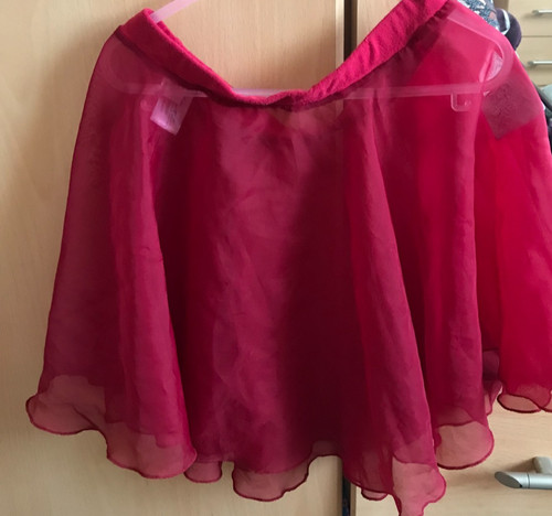 Red chiffon short - chiffon, skirt