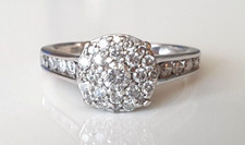 Ernest Jones 18ct White Gold 0.75 ct Diamond ring J1/2