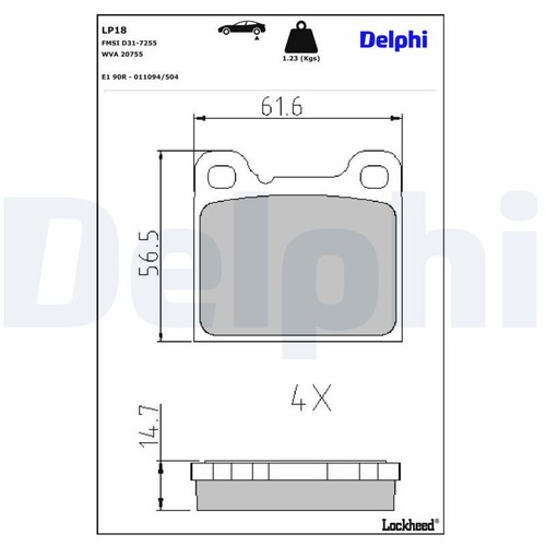 Disc brake pad set - brake,