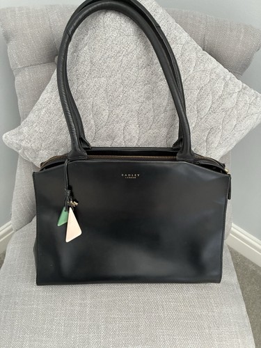 Radley black leather hand - radley, bag